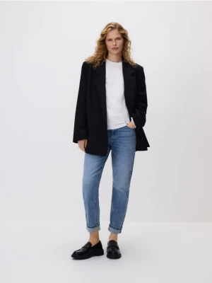 Reserved - Jeansy Boyfriend - niebieski