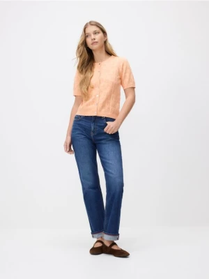 Reserved - Jeansy Boyfriend - niebieski