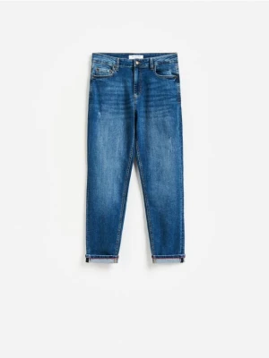 Reserved - Jeansy Boyfriend - niebieski