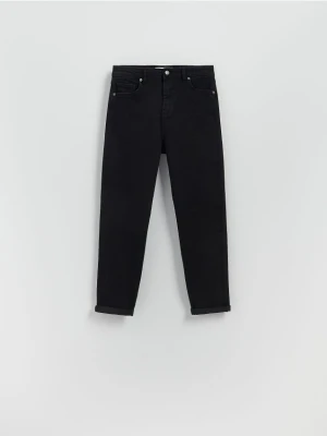 Reserved - Jeansy boyfriend slim - czarny