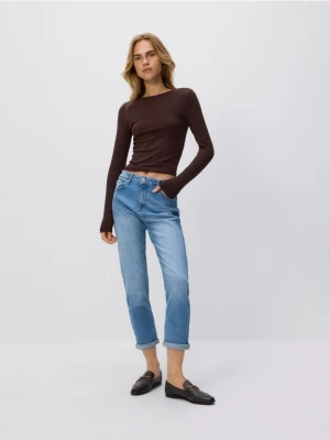 Reserved - Jeansy boyfriend slim - niebieski