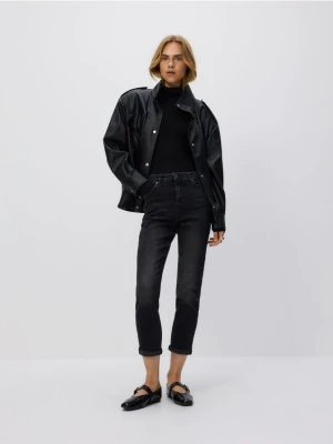 Reserved - Jeansy boyfriend slim - szary