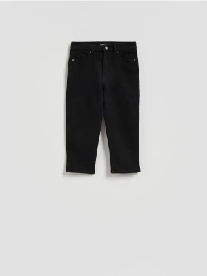 Reserved - Jeansy capri - czarny