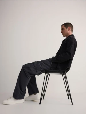 Reserved - Jeansy cargo - szary