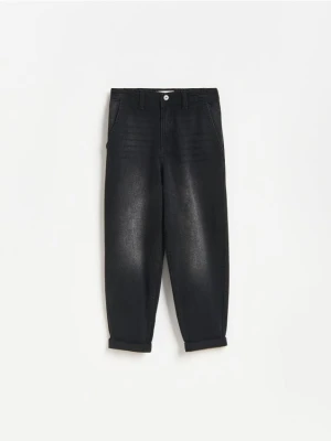 Reserved - Jeansy carrot fit - czarny