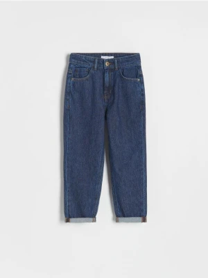 Reserved - Jeansy carrot fit - granatowy