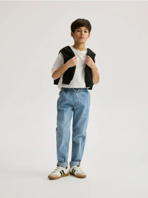 Reserved - Jeansy carrot fit - niebieski