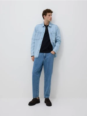 Reserved - Jeansy carrot fit - niebieski