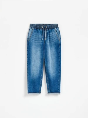 Reserved - Jeansy carrot fit - niebieski
