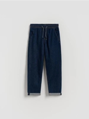 Reserved - Jeansy Carrot - granatowy