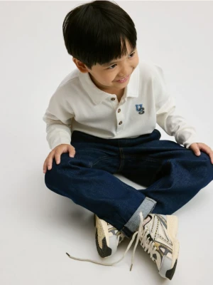 Reserved - Jeansy Carrot - granatowy