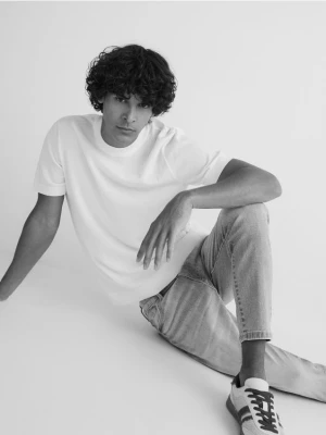 Reserved - Jeansy carrot slim - niebieski