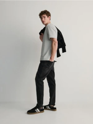 Reserved - Jeansy carrot slim - szary