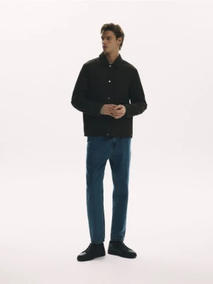 Reserved - Jeansy carrot z efektem sprania - indigo jeans