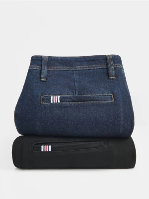 Reserved - Jeansy chino slim fit - granatowy