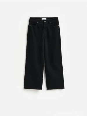 Reserved - Jeansy culotte - czarny
