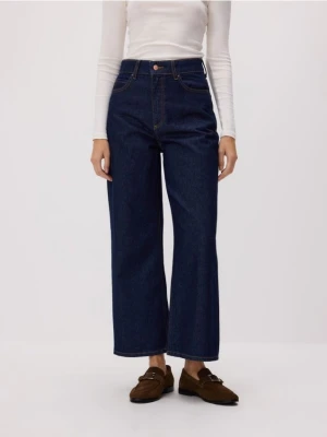 Reserved - Jeansy culotte - granatowy