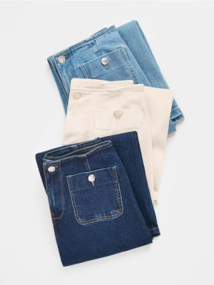 Reserved - Jeansy culotte - niebieski