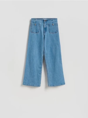 Reserved - Jeansy culotte - niebieski