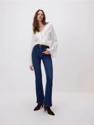 Reserved - Jeansy flare bootcut - granatowy