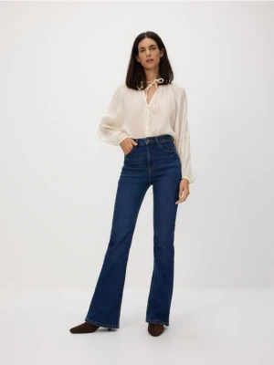 Reserved - Jeansy flare bootcut - granatowy