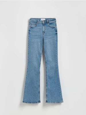 Reserved - Jeansy flare bootcut - niebieski
