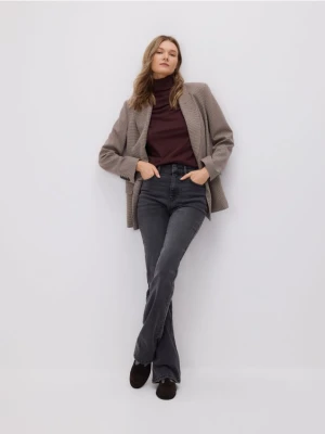 Reserved - Jeansy flare bootcut - szary