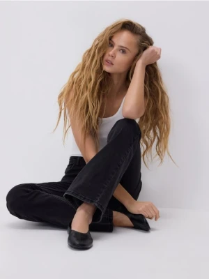 Reserved - Jeansy flare - czarny