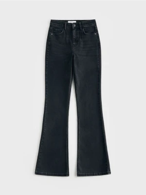 Reserved - Jeansy flare - czarny