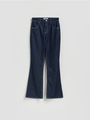 Reserved - Jeansy flare - granatowy
