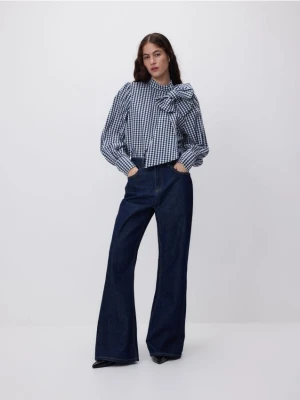 Reserved - Jeansy flare - granatowy