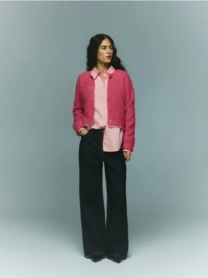 Reserved - Jeansy flare - granatowy