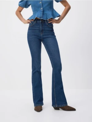 Reserved - Jeansy flare - granatowy