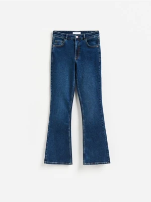 Reserved - Jeansy flare - granatowy