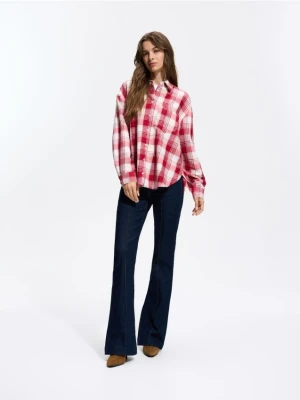Reserved - Jeansy flare - granatowy