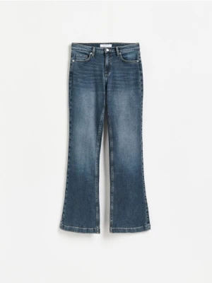 Reserved - Jeansy flare - granatowy
