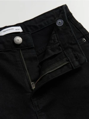 Reserved - Jeansy flare high waist - czarny