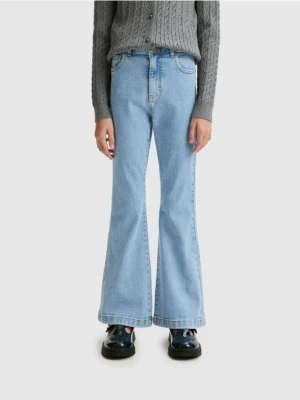 Reserved - Jeansy flare high waist - niebieski