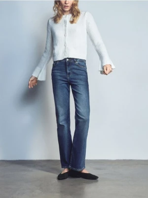 Reserved - Jeansy flare - niebieski