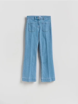 Reserved - Jeansy flare - niebieski