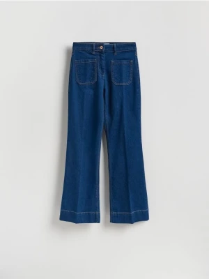 Reserved - Jeansy flare - niebieski