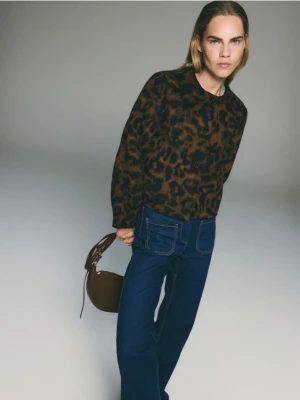 Reserved - Jeansy flare - niebieski