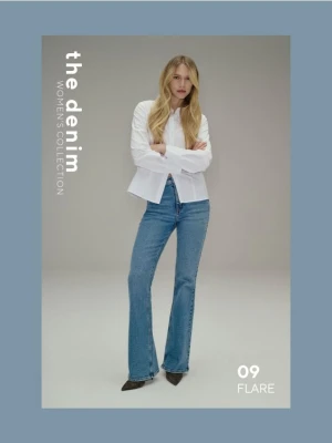 Reserved - Jeansy flare - niebieski