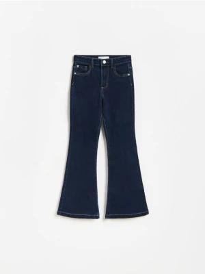 Reserved - Jeansy flare - granatowy