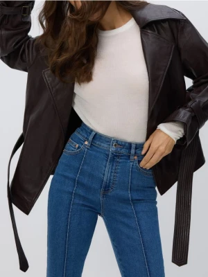 Reserved - Jeansy flare z przeszyciem - niebieski