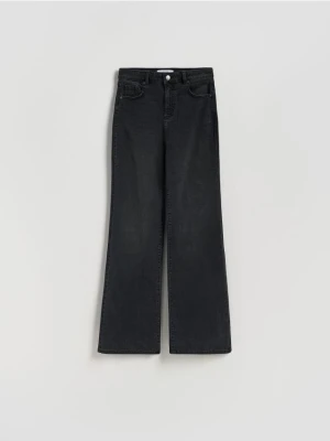 Reserved - Jeansy flare z wysokim stanem - czarny