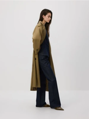 Reserved - Jeansy flare z wysokim stanem - granatowy