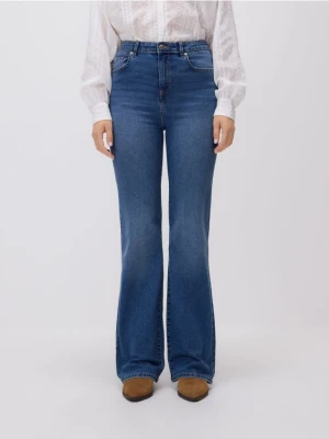 Reserved - Jeansy flare z wysokim stanem - niebieski