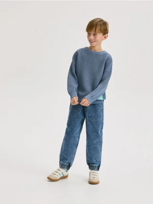 Reserved - Jeansy jogger - niebieski