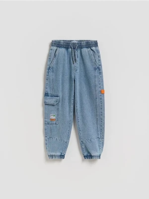 Reserved - Jeansy jogger - niebieski